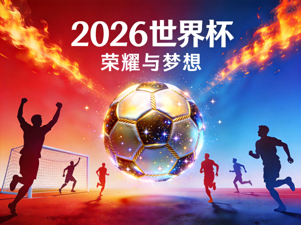 2026世界杯官方海报风格，足球荣耀与梦想的视觉符号